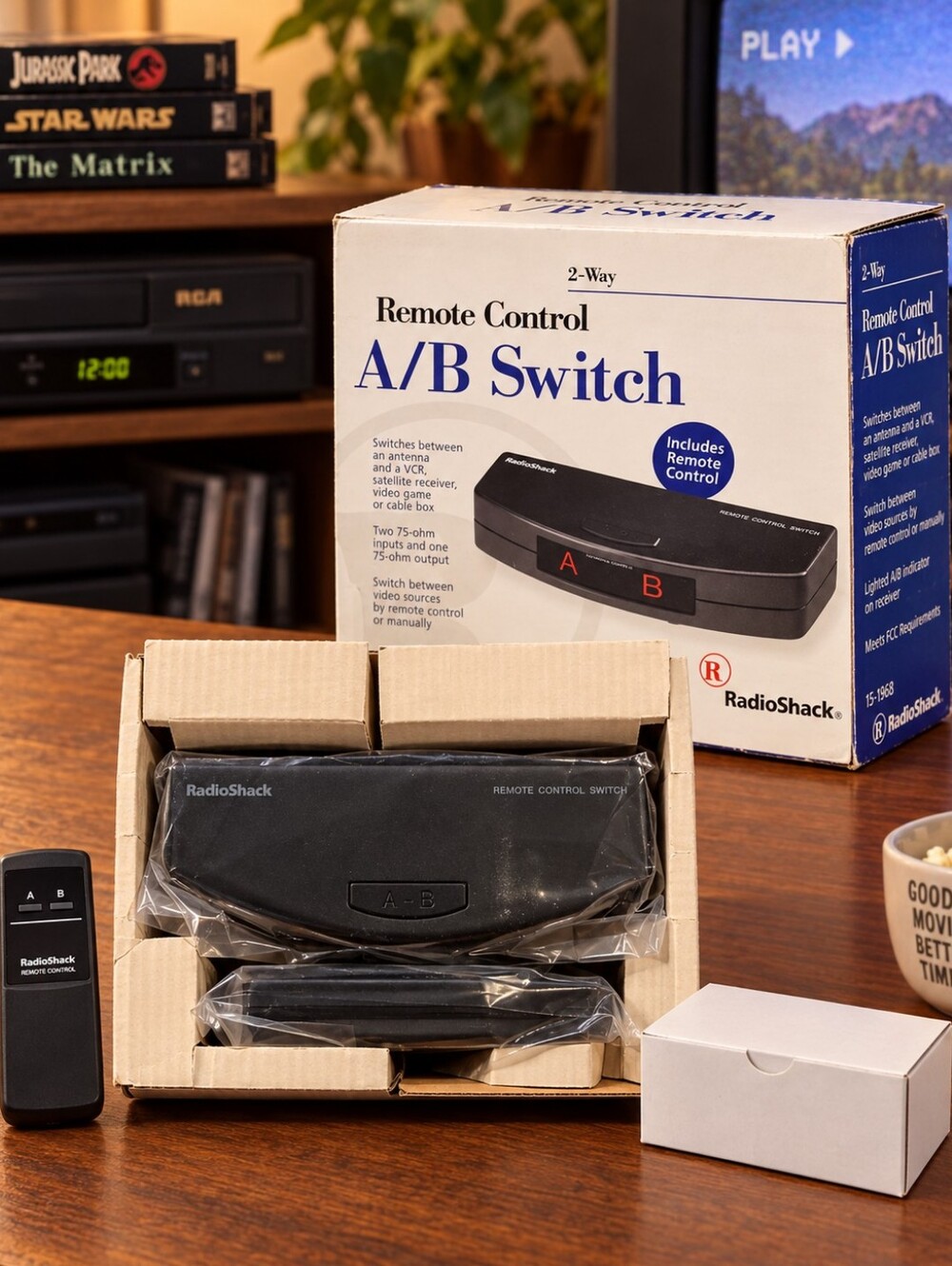 Vintage RadioShack 15-1968 Remote Control A/B Switch 2-Way NWOT Open Box
